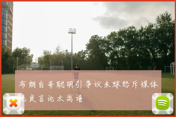 布朗自夸聪明引争议米球怒斥媒体无良言论太离谱
